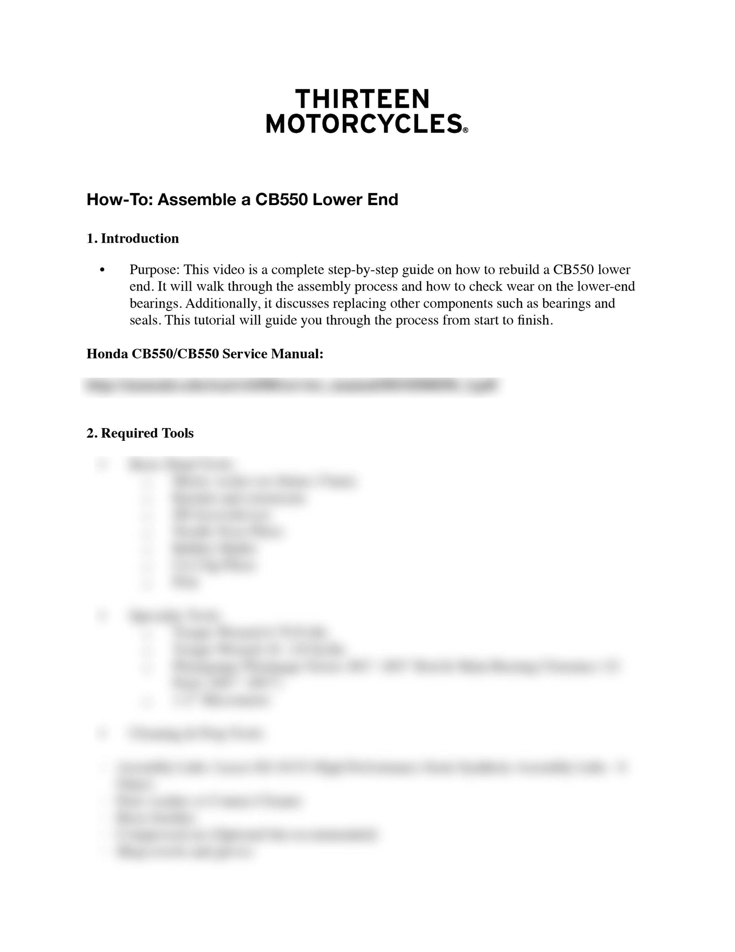 How-to: Build A CB550 Lower End (Online Course)